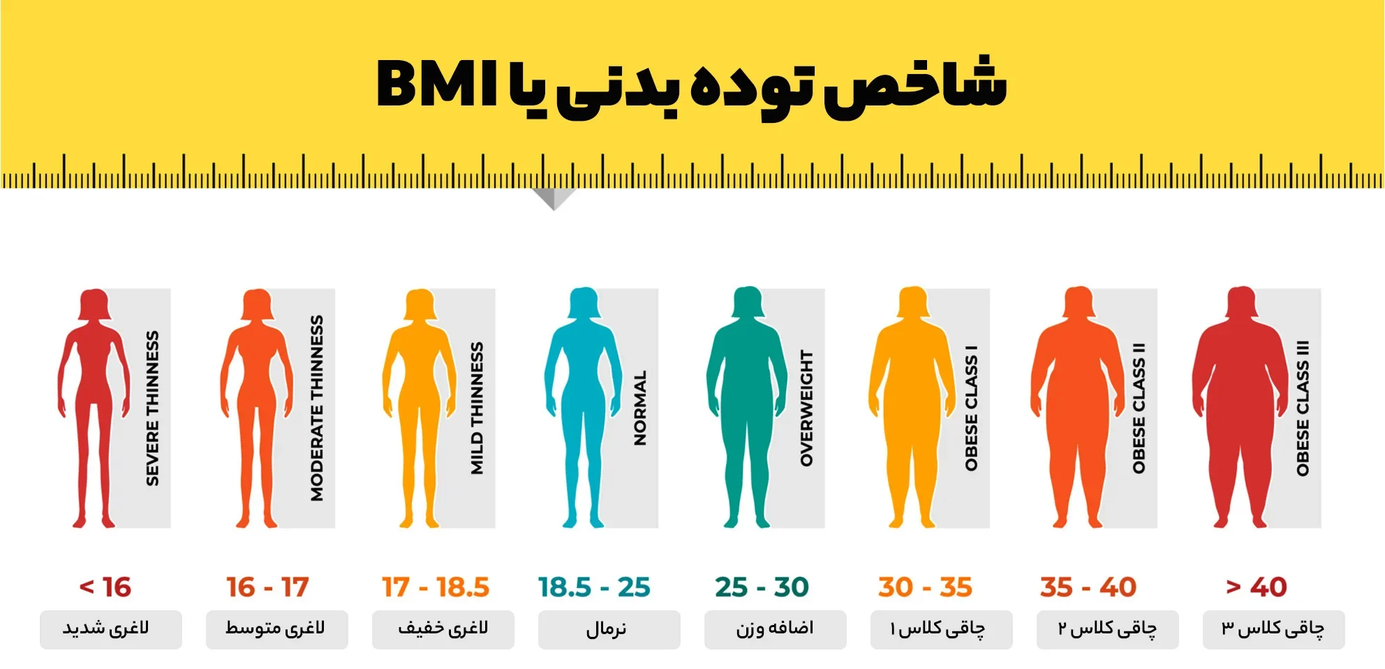 محاسبه شاخص توده بدنی BMI