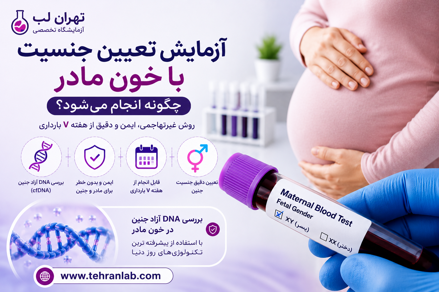 آزمایش تعیین جنسیت با خون مادر